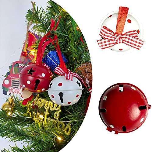 Kiloforest 6 Adet Noel Ağacı Süsleme Metal Rustik Jingle Bell askı süsleri Noel Kapı Askı, dekoratif Kızak Bells Kış Dekor Noel