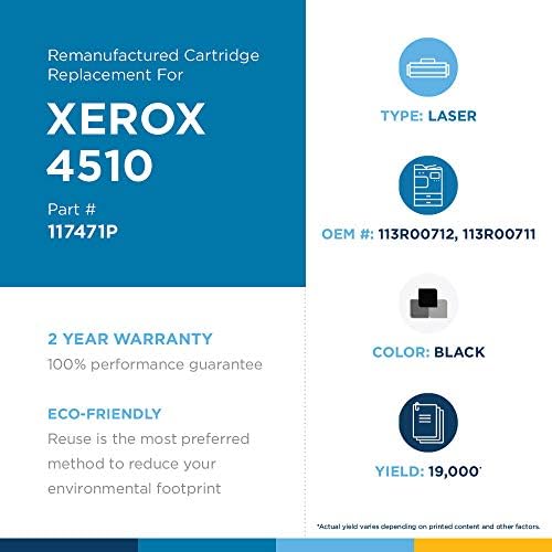 Xerox 113R00712/113R00711 | Siyah | Yüksek Verim için Yonca Yeniden Üretilmiş Toner Kartuşu Değiştirme