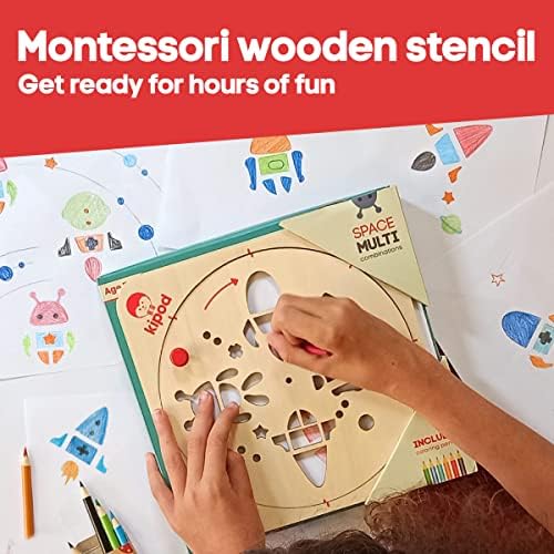 iki Benzersiz Montessori Oyuncağı Olan kipod Montessori Oyuncak Paketi, 10 Aktivite ve 1000'den Fazla Çizim Kombinasyonuna Sahip