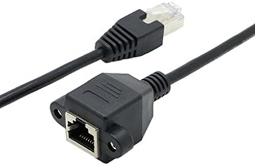 Konnektörler 0.3 m 1 m 8 Pin Uzatma Kablosu 8pin RJ45 Kablosu Erkek Kadın Vida Paneli Dağı Ethernet LAN Ağı - (Kablo Uzunluğu: