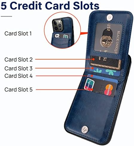 Taporse için iPhone 13 Pro Cüzdan Kılıf ile kart tutucu, el Yapımı Faux Deri Kickstand Kart Yuvası Kılıf, RFID Engelleme Manyetik