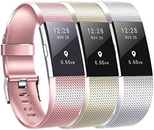 honecumi Yedek Bantları ile Uyumlu Fitbit Şarj 2 Bilekliği Kayış Erkekler & Kadınlar için Renkli saat kayışı / Kayış / Bilezik