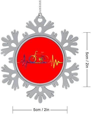 Tye Die Kalp Atışı Bisiklet Kar Tanesi Kolye Noel Asılı süsler Baskı Noel Ağacı Süslemeleri