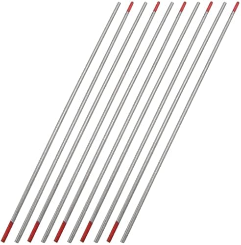 KFıdFran 2mm x 150mm Kaynak Seriated Kırmızı Tungsten Elektrotlar 10 Adet (2mm x 150mm geschweißte ezberci Wolframelektroden