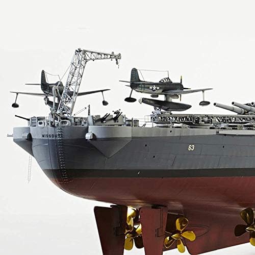 Zorlu Askeri Savaş Gemisi Bulmaca Kitleri, 1/350 Ölçekli USS Missouri BB-63 Modeli, çocuk Oyuncakları, 30.3 İnç X 6.3 İnç X 3.5