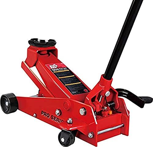 BÜYÜK Kırmızı TAM83012 Torin Pro Serisi Hidrolik Zemin Krikosu, Tek Hızlı Kaldırma Pistonlu Pompa ve Ayak Pedalı, 3,5 Ton (7,000