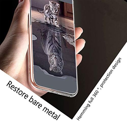 HHUAN Kılıf için Kedi S52 (5.65 İnç) Temperli Cam Ekran Koruyucu ile, temizle Yumuşak Silikon Koruyucu Kapak Tampon Darbeye Telefon