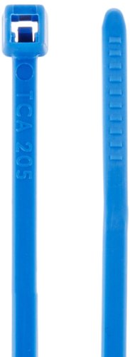 Hellermann Tyton T18R6C2 Standart Kablo Bağı, 4 Uzun, 18 lb Çekme Dayanımı, PA66, Mavi (100'lü Paket)