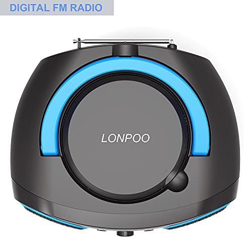 LP-D02 Taşınabilir CD Çalar Boombox FM Radyo, Bluetooth MP3 CD Çalar ile Aux - ın & USB & Kulaklık Jakı, Oynatma CD / MP3 / WMA,
