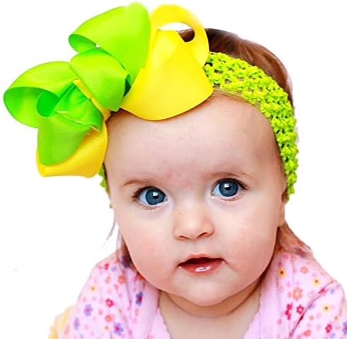 Bebek Kız Headbands Türban ile Düğümlü Yaylar, Hairbands Büyük Yay için Yenidoğan, Yürümeye Başlayan ve Çocuk