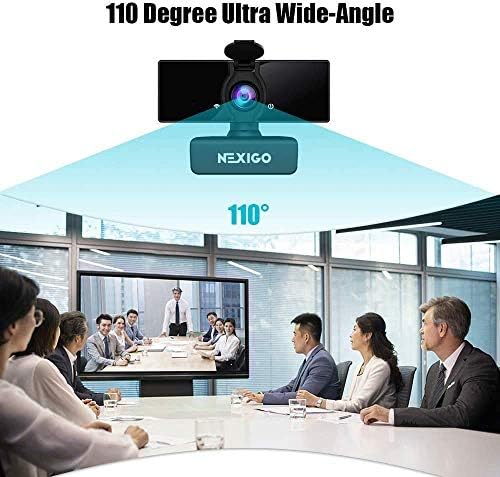Çift Mikrofon ve Gizlilik Kapaklı 1080P İş Kamerası, 2021 [Yükseltildi] NexiGo USB FHD Web Bilgisayar Kamerası, Tak ve Çalıştır,