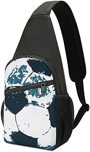 Futbol topu sanat tarzı tek kollu çanta Crossbody sırt çantası omuz göğüs sırt çantası seyahat yürüyüş için