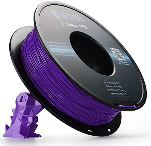 SainSmart Neon Renk TPU, 1.75 mm Esnek TPU 3D Yazıcı Filament 800g, Boyutsal Doğruluk + / -0.05 mm, Kaoss Mor