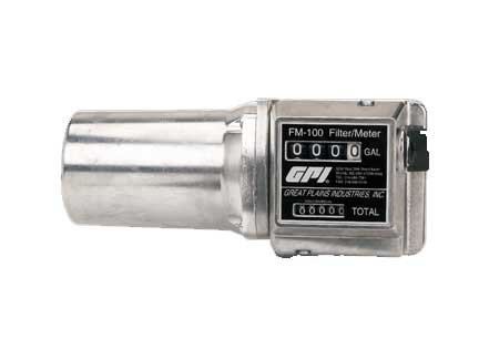 GPI 111200-1 FM-100 Serisi Mekanik Yakıt Ölçer, Alüminyum, FM-100-G8N, 4 ila 20 GPM, 50 PSI