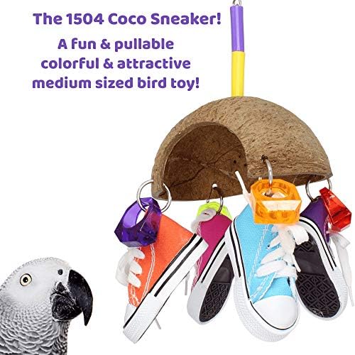 Coco Sneakers Bonka Kuş Oyuncaklar Asılı Pamuk Doğal Çekerek Çiğneme Papağan Afrika Gri Kakadu Conure