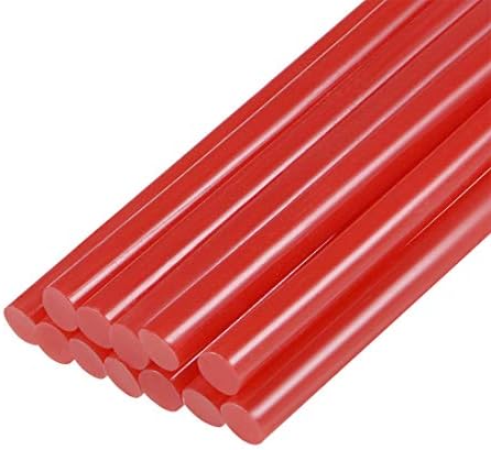 uxcell Mini Sıcak Tutkal çubukları için Tutkal Tabancası 0.27-inç x 4-inç Kırmızı 12 pcs