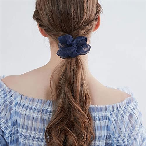 CDQYA Saç Kravat Retro Fransız Lastik Bant Kafa Halat Kadın Kravat Kafa Ins saç Aksesuarı Headdress (Renk: Koyu Mavi, Boyutu: