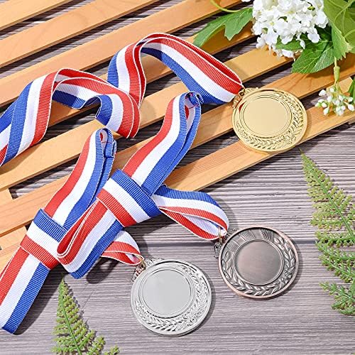 AHANDMAKER Altın Gümüş Bronz Ödülü Madalya, 12 Adet 3 Renkler Spor Madalya Olimpiyat Tarzı Kazanan Madalya Altın Gümüş Bronz