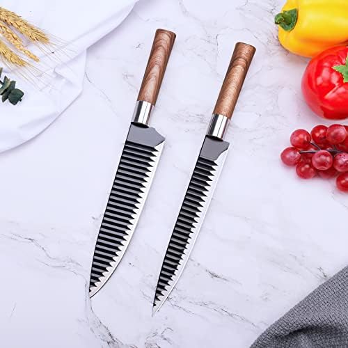 Dalga Desen Bıçak Seti, 6-Piece Profesyonel Mutfak Bıçak Seti, bıçak Setleri için Mutfak, alman Yüksek Karbon Çelik Şef Bıçak