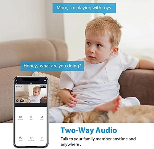 Bebek izleme monitörü, NGTeco WiFi Pet Kamera Kablosuz Ev Güvenlik için, 1080 P Pan Tilt Kamera Kapalı IP Dadı Kamera ile Gece