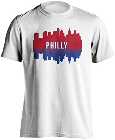 Philadelphia Philly Downtown Skyline Spor Takımları Yetişkin Kısa Kollu tişört