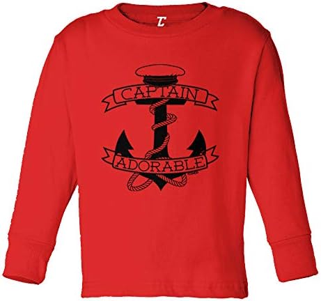 Kaptan Sevimli-Denizci Çapa Bebek / Yürümeye Başlayan pamuklu Jarse T-Shirt