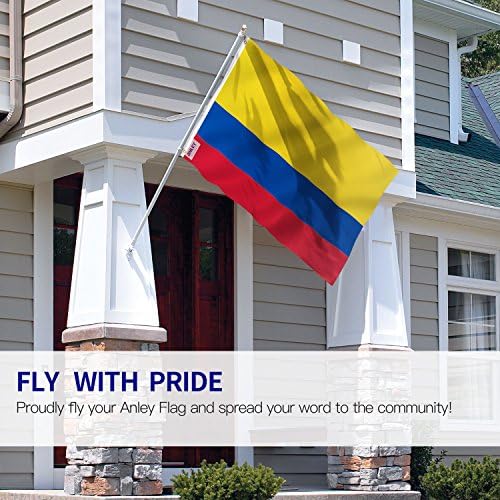 Anley Paketi 2 Fly Breeze 3x5 Ayak Kolombiya Bayrağı-Canlı Renk ve Solmaya Dayanıklı-Tuval Başlığı ve Çift Dikişli - Kolombiya