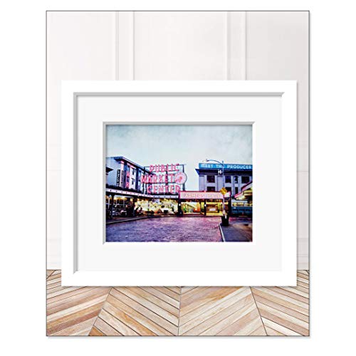 Seattle Pike Place Kamu Pazarı Fotoğraf Mutfak Duvar Sanatı Kentsel Dekor 8x10 inç baskı