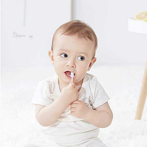 EXCEART Bebek Dil Temizleyici Tek Kullanımlık Dil Kazıyıcı Gazlı Bez Diş Fırçası Bebek Ağız Temizleme Çubuğu Diş Bakımı için
