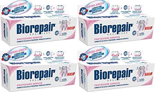 Biorepair: Mikro Onarımlı Protezione Gengive (Diş Eti Koruması) Diş Macunu, Yeni Formül - 2.5 Sıvı Ons (75ml) Tüpler (4'lü Paket)
