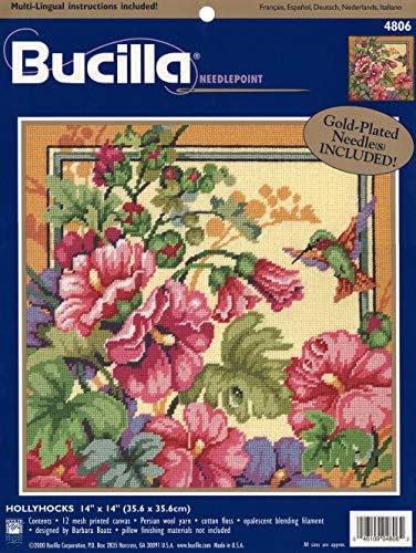 Bucilla-Hollyhocks-İğne Yastığı veya Resim Seti 4806