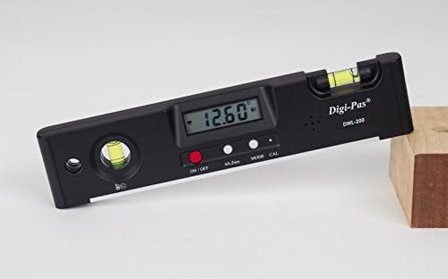 Digi-Pas DWL200 Elektronik Torpido Seviyesi, İletki, Açı Ölçer, Açı Bulucu, Konik Ölçer, Mıknatıs, 0,1°, 7 inç