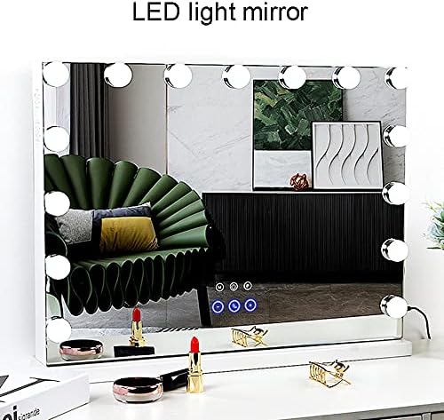 FAJ7G Hollywood LED Makyaj Aynası, Bluetooth Hoparlörlü Makyaj Aynası, Akıllı Dokunmatik USB Şarjlı Masaüstü Aynası/Duvara Monte