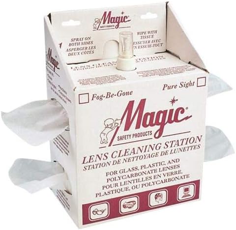 Magic Safety Fog-Be-Gone Lens Temizleme İstasyonu, Tek Kullanımlık Lens Temizleme Her Biri 4, MS-93250