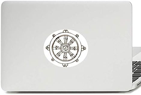 Budizm Din Budist Dümen Yuvarlak Vinil Cilt Laptop Sticker Dizüstü Çıkartması