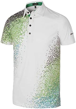 Erkekler için Pin Yüksek Martin Louis Yüksek Performanslı Polo Golf Tişörtü, Modern