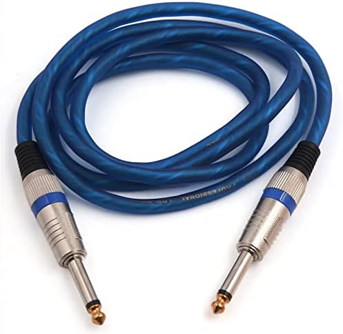 EuısdanAA 1.5 m Mavi TRS 6.5 mm Erkek Adaptör Stereo Ses Kablosu Tel Kordon Hattı (1.5 m azul TRS 6.5 mm maço maço Kablo de ses