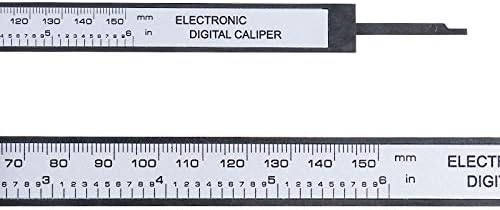 Lancoon Dijital Kumpas, 0-6 İnç/150mm Sürmeli Kumpas ile Büyük LCD Ekran, İnç ve Milimetre Dönüşüm, ölçme Aracı için Uzunluk