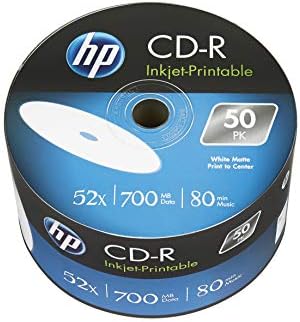 HP CD-R 52x Boş Diskler ( 80 Dakika/700MB) - 10 Paket İnce Mücevher Kasalı Diskler