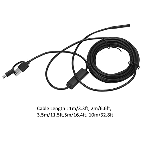USB Endoskop, AN100-5.5 5.5 mm Esnek Tel 3 in 1 Endoskop için Telefon Borescope Boru Hattı Otomobil Muayene(M)