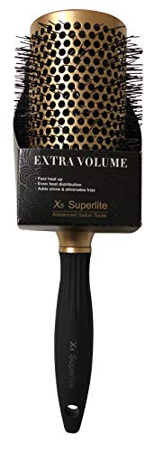 X5 Superlite Gelişmiş İyonik 3 Termal Yuvarlak Saç Fırçası ile Hızlı Saç Kurutma Seramik Varil için Doğrultma, Dalgalar, ve Hacim-Altın