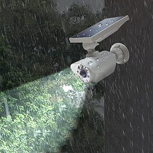 L & H Ev Hareket Sensörü Açık güneş ışık Sahte Güvenlik kamera 800 Lümen Spot IP66 Su Geçirmez, kablosuz Güneş sel ışık Sundurma
