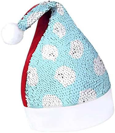 Güzel Küçük Pamuk Ayı, BlueUnisex Yetişkin Noel şapka, Noel hediyesi; Pullu Noel şapka, tatil şapka; Parti hediyeler