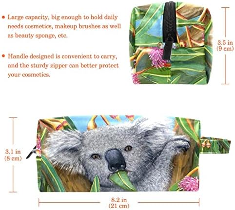 Taşınabilir Küçük Seyahat Makyaj Çantası Kadınlar ve Kızlar için, tembel Pazar Koala makyaj çantası Kılıfı Kozmetik Durumda Organizatör