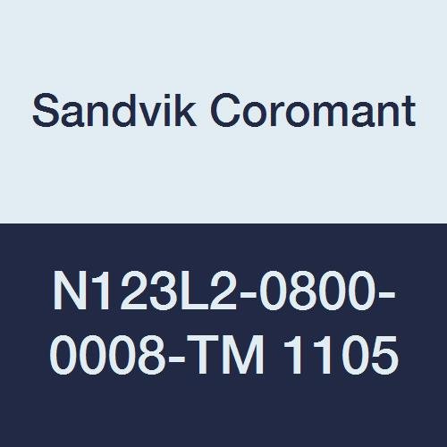 Sandvik Coromant, N123L2-0800-0008-TM 1105, Tornalama için CoroCut 1-2 Kesici Uç, Karbür, Nötr Kesim, 1105 Kalite, (Ti, Al) N