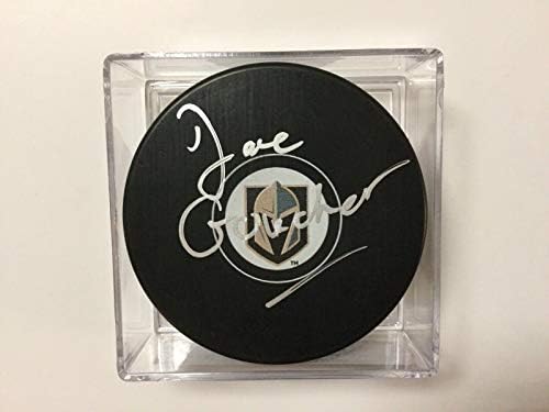 Dave Goucher İmzalı İmzalı Las Vegas Altın Şövalyeleri NHL Hokey Diski c-İmzalı NHL Diskleri