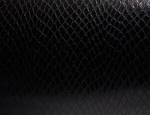 Hachi Otomatik Siyah Yılan Derisi Deri Vinil Araç Örtüsü 48 x 60 inç