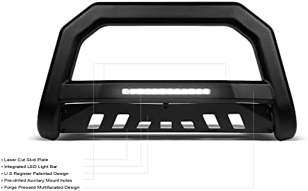 Armordillo ABD 8705438 Sanat Serisi LED Boğa Çubuğu - Mat Siyah 2004-2020 Ford F150 / 2003-2017 Sefer / 2003-2014 Lincoln Navigator