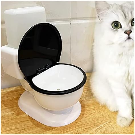 SWTKJ Pet Waterer Dağıtıcı, Kediler ve Yavru için Otomatik su sebili, 650 ml Büyük Kapasiteli Komik Kedi Köpek Tuvalet su kasesi
