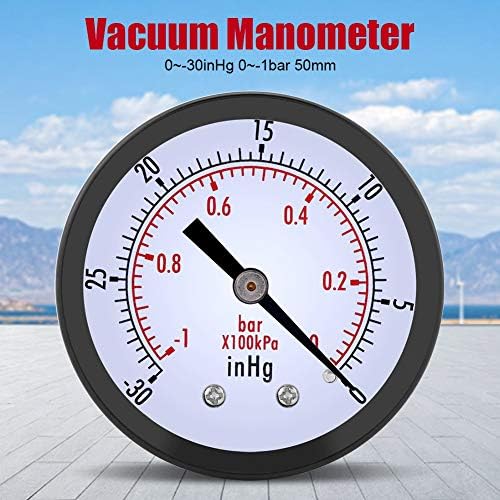 Manometre 0-30inHg 0-1bar Basınç Göstergesi Hava Vakum 50mm Metre için Sanayi için Mekanik
